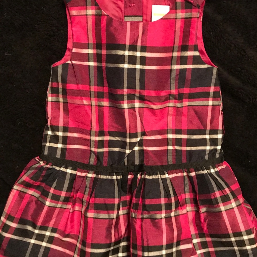 12-18mo plaid dress w/ black velvet coverup 🐧🌺